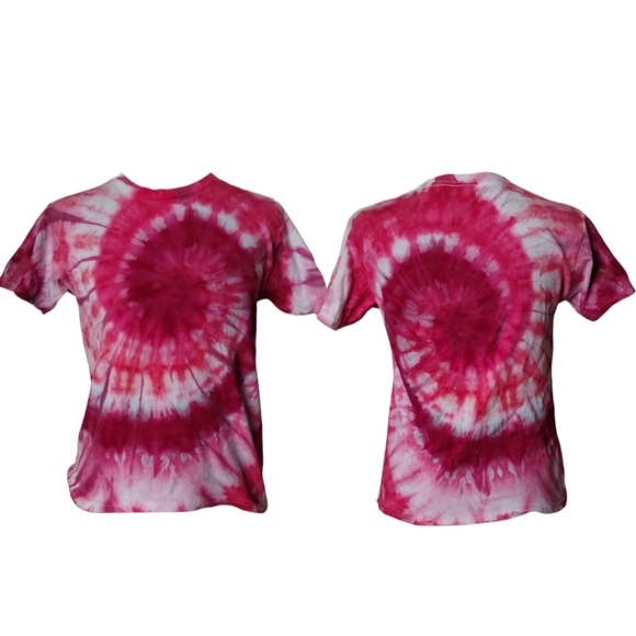 Kids Medium Juniors Small Tie Dye Spiral Design Tee Shirt - Picture 4 of 5